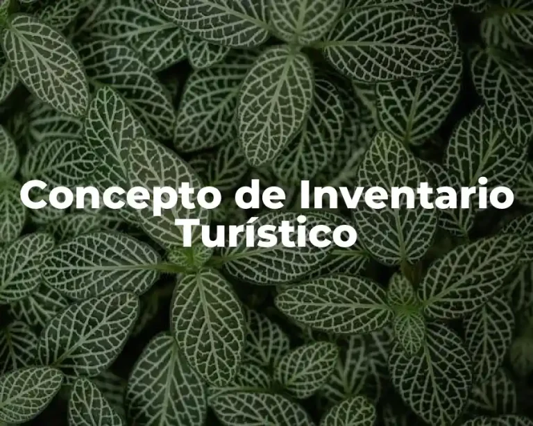 Concepto de Inventario Turístico
