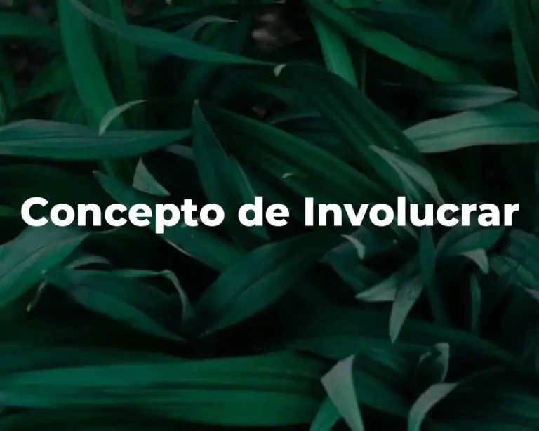 Concepto de Involucrar
