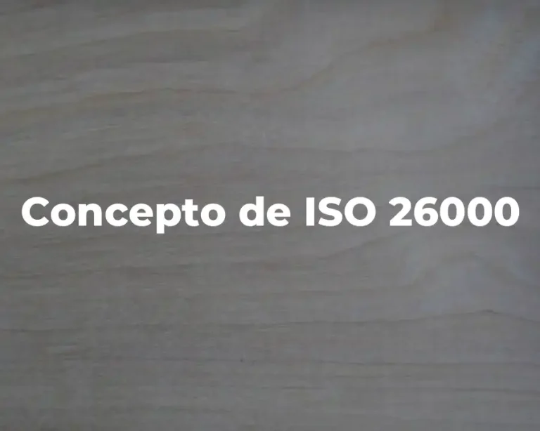 Concepto de ISO 26000