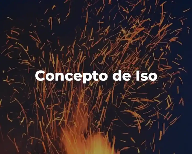 Concepto de Iso