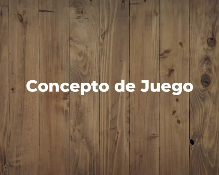Concepto de Juego