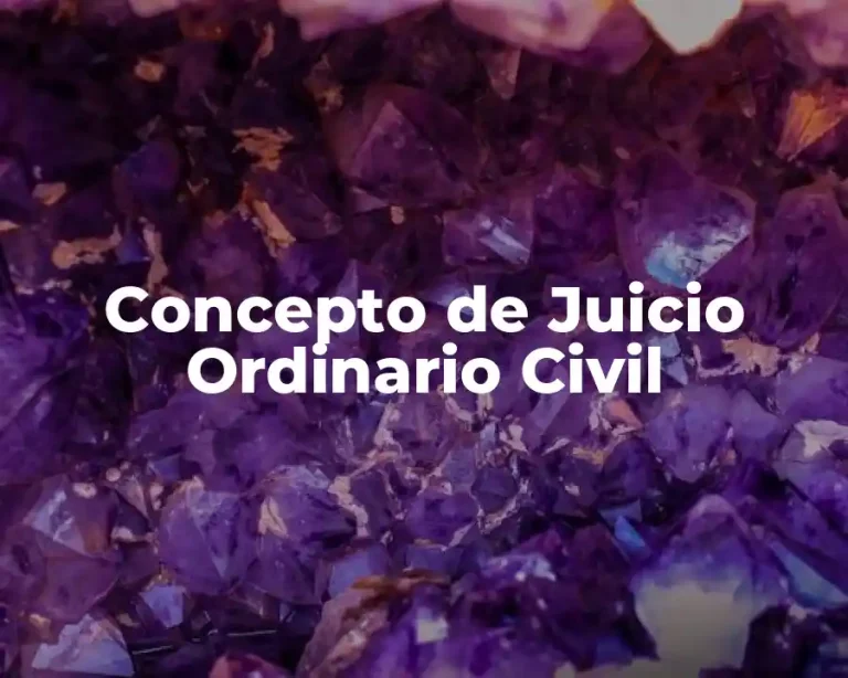 Concepto de Juicio Ordinario Civil