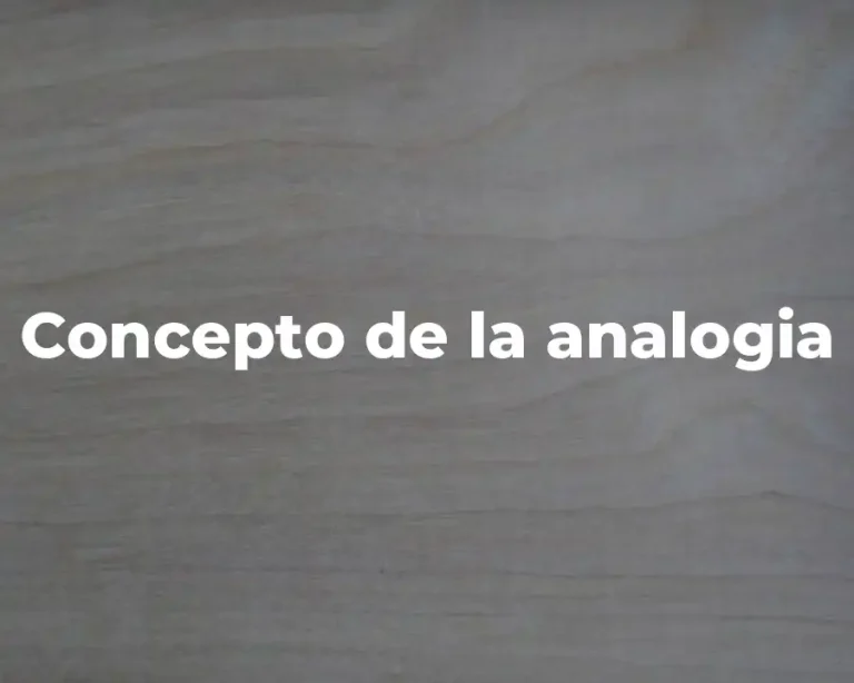 Concepto de la analogia