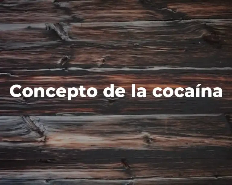 Concepto de la cocaína