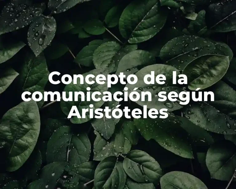 Concepto de la comunicación según Aristóteles