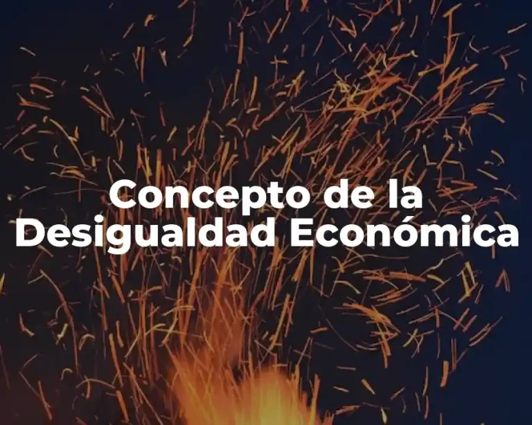 Concepto de la Desigualdad Económica