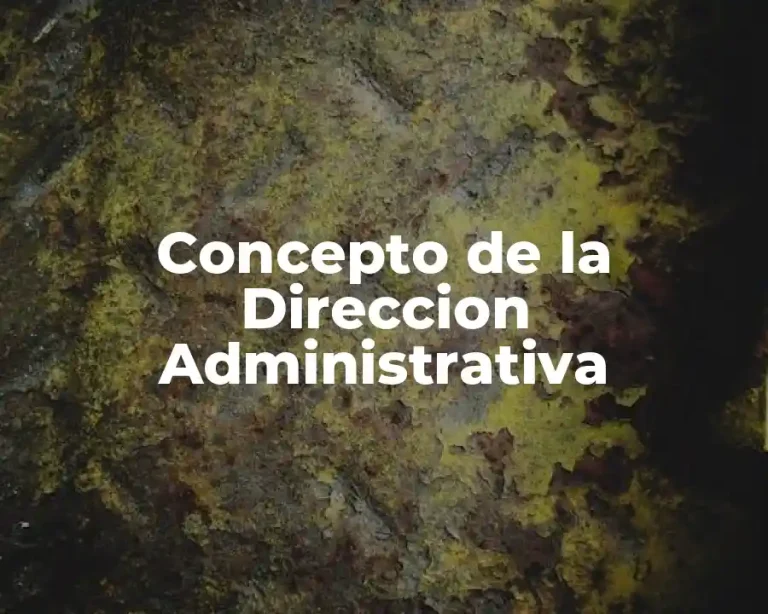 Concepto de la Direccion Administrativa