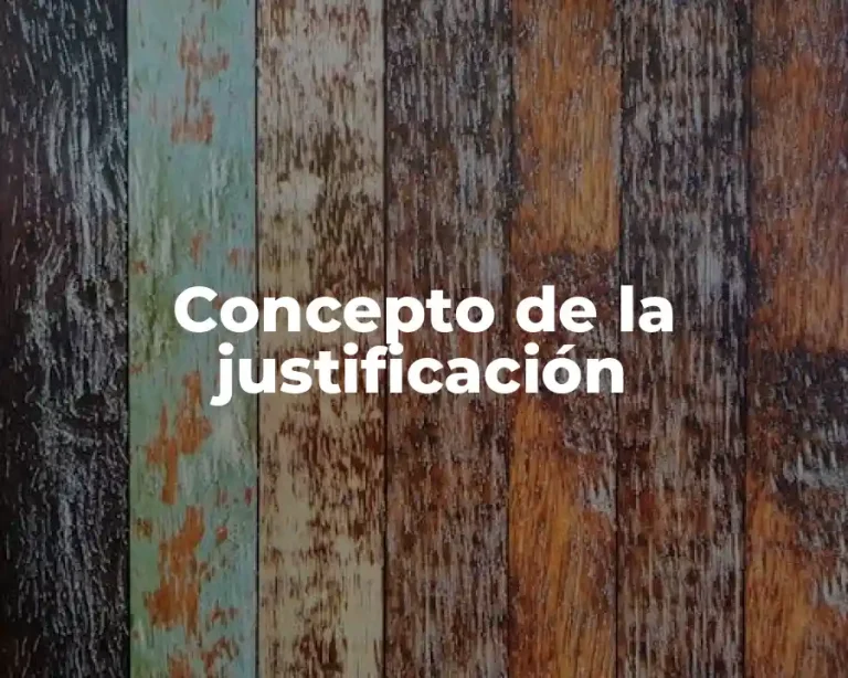 Concepto de la justificación