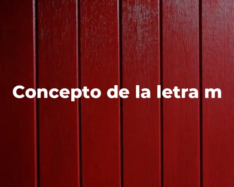 Concepto de la letra m