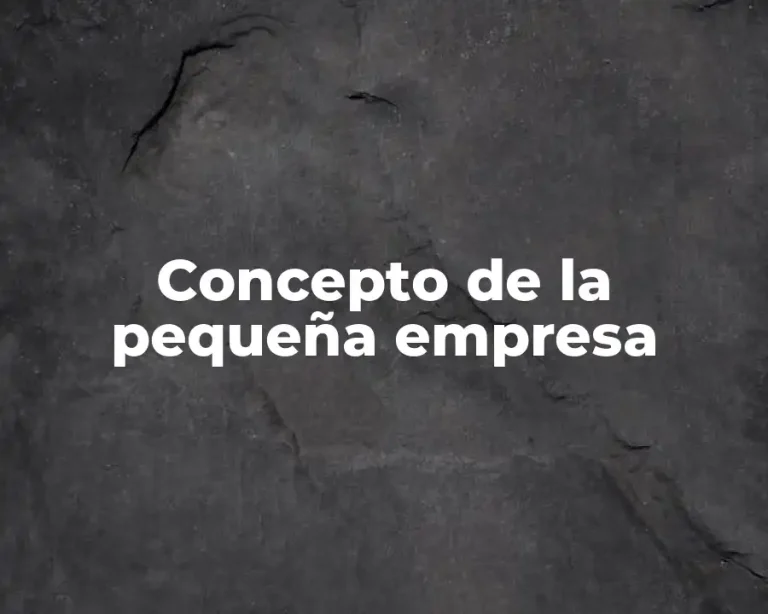 Concepto de la pequeña empresa