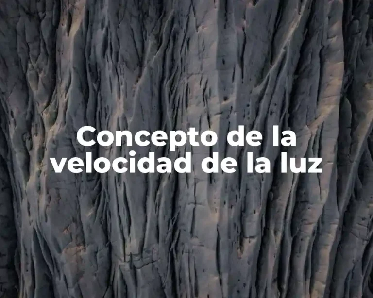 Concepto de la velocidad de la luz