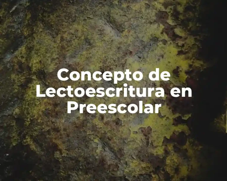 Concepto de Lectoescritura en Preescolar