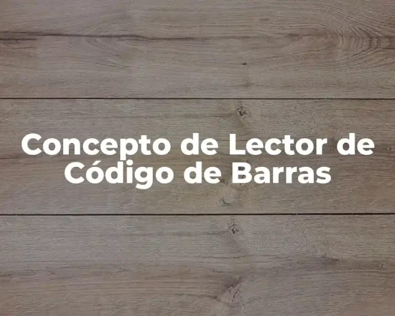 Concepto de Lector de Código de Barras