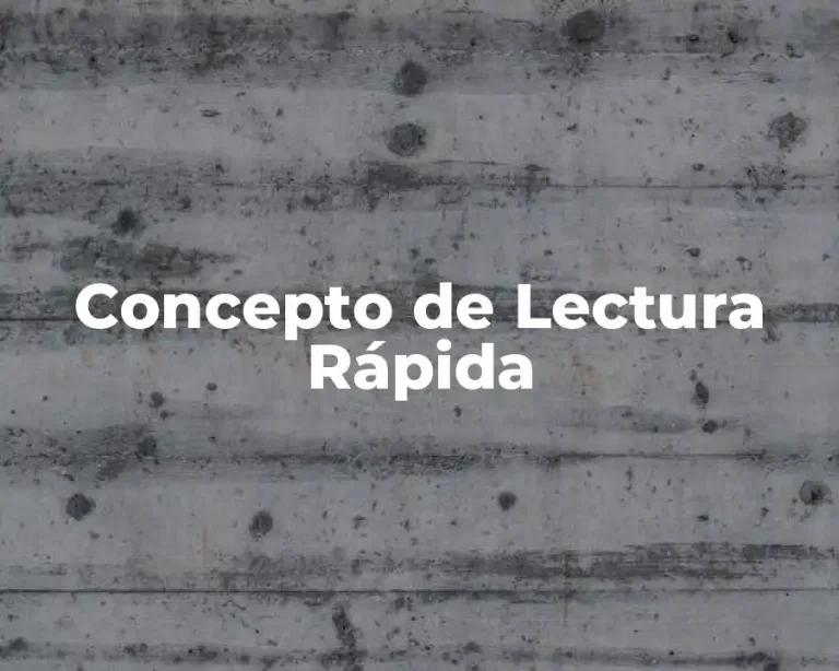 Concepto de Lectura Rápida