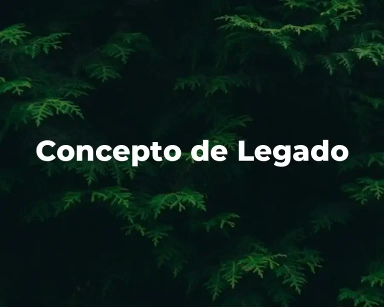 Concepto de Legado