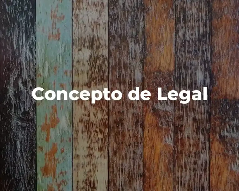 Concepto de Legal
