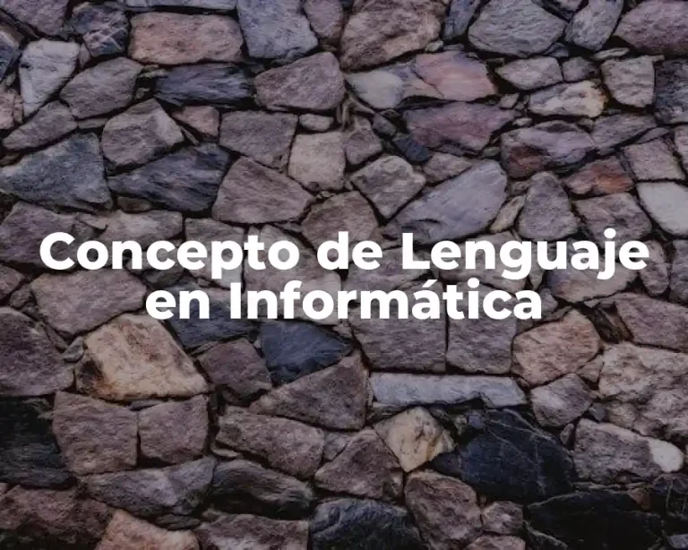 Concepto de Lenguaje en Informática