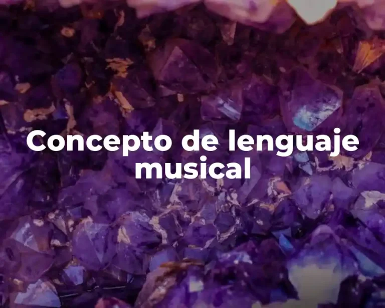 Concepto de lenguaje musical