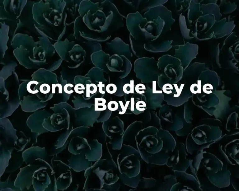 Concepto de Ley de Boyle