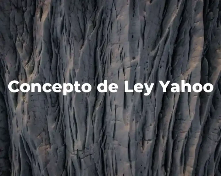 Concepto de Ley Yahoo