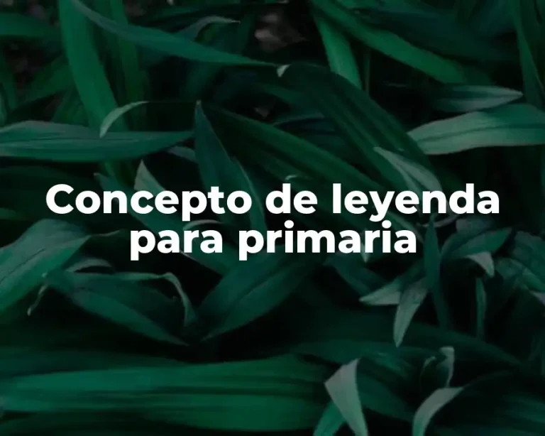 Concepto de leyenda para primaria