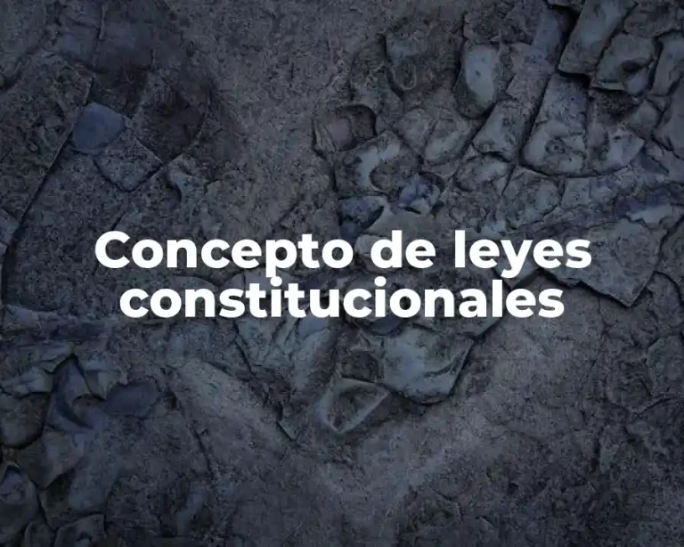 Concepto de leyes constitucionales