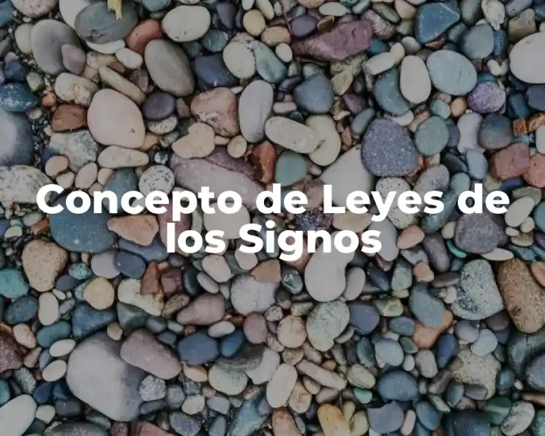 Concepto de Leyes de los Signos