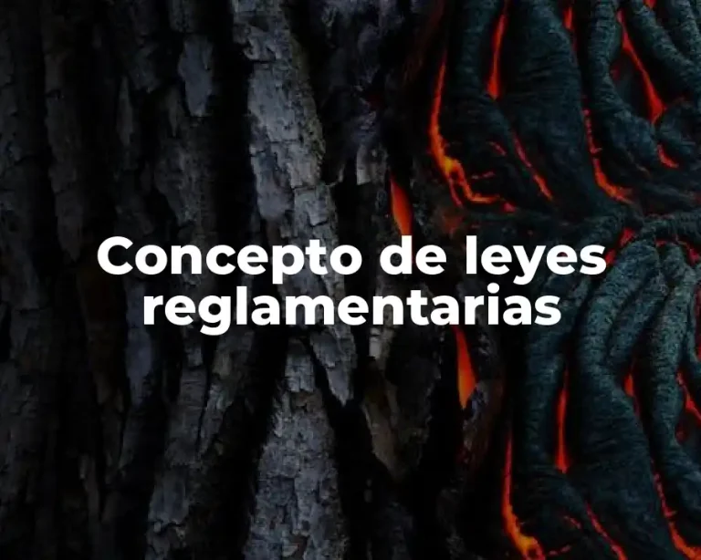 Concepto de leyes reglamentarias