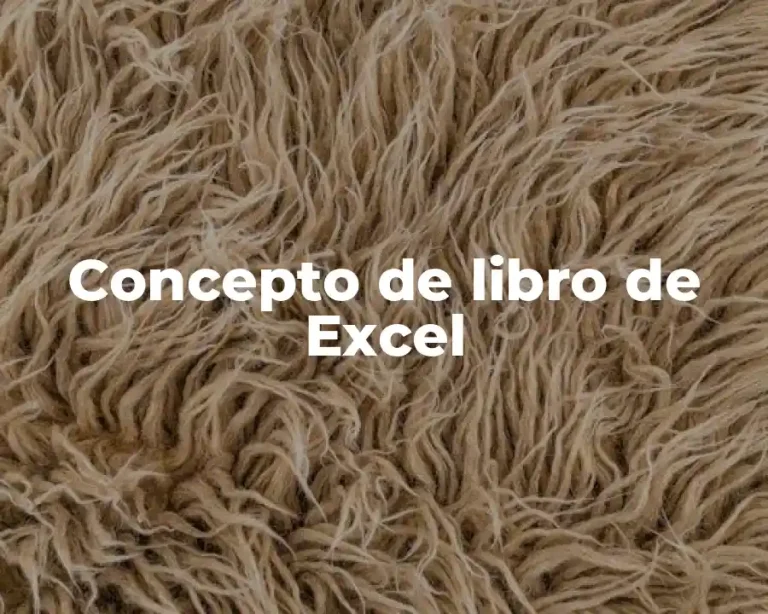 Concepto de libro de Excel