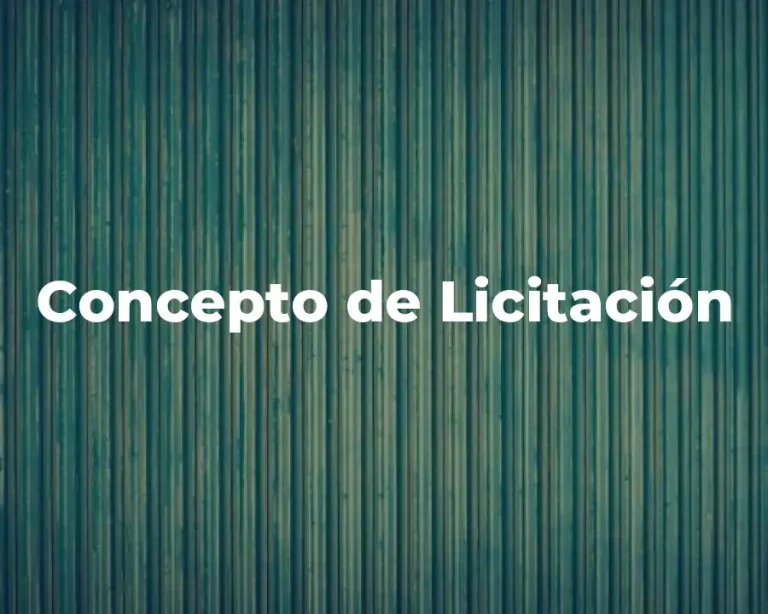 Concepto de Licitación