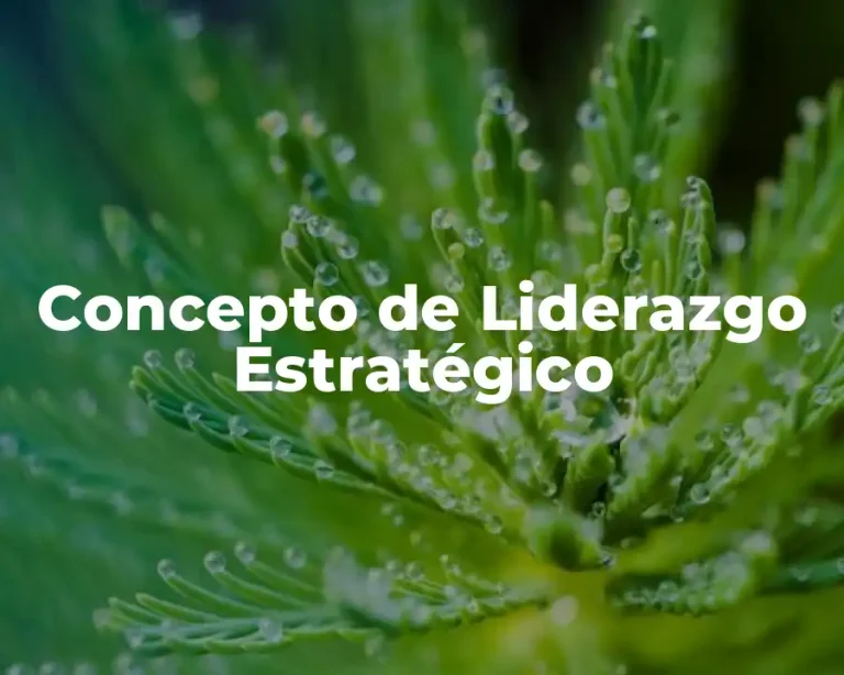 Concepto de Liderazgo Estratégico