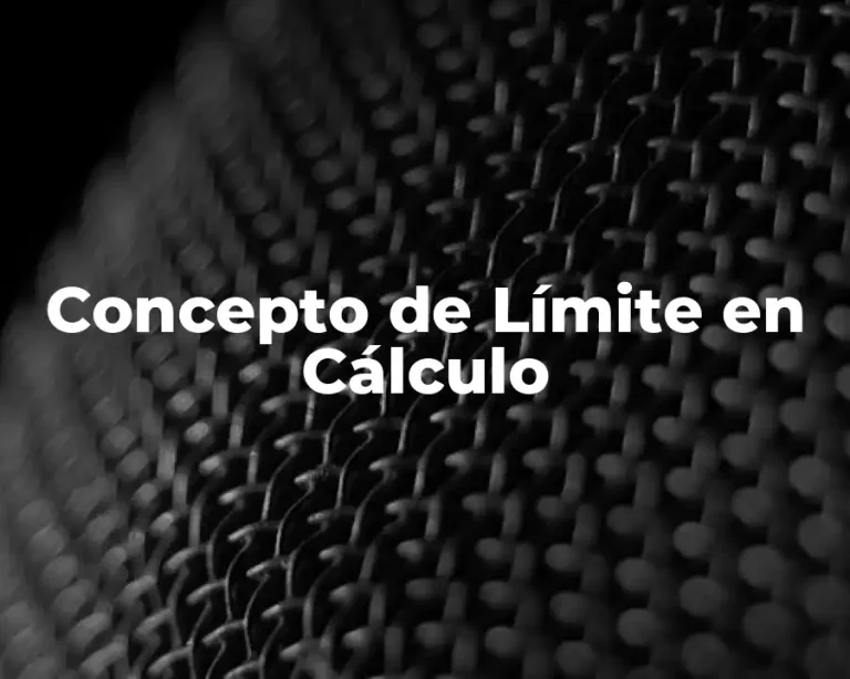 Concepto de Límite en Cálculo