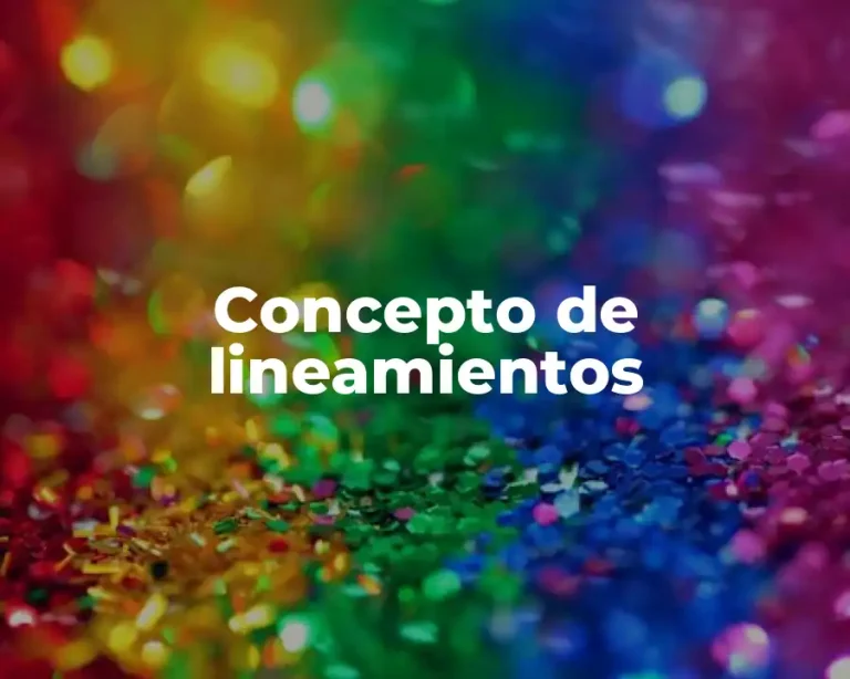 Concepto de lineamientos