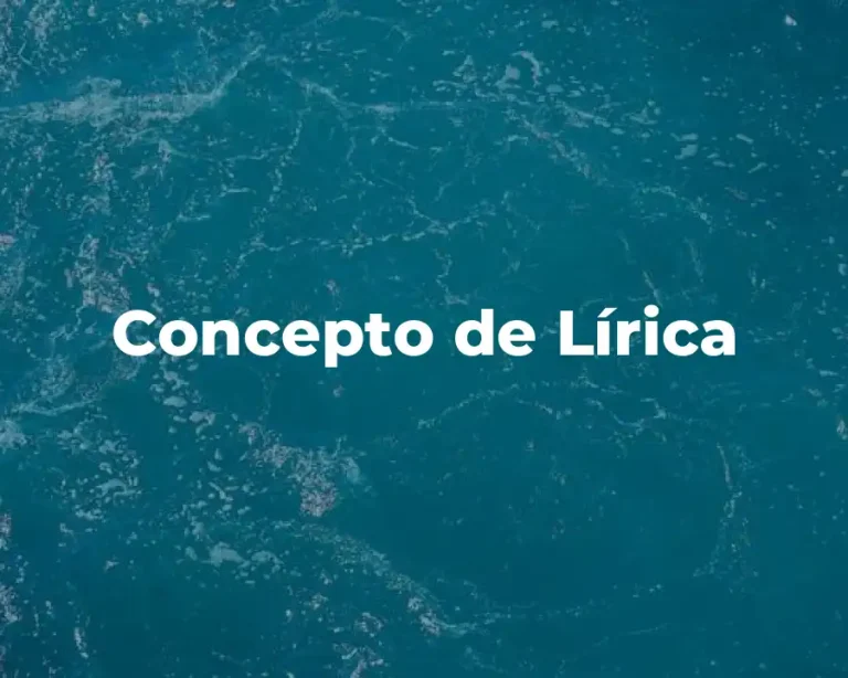 Concepto de Lírica