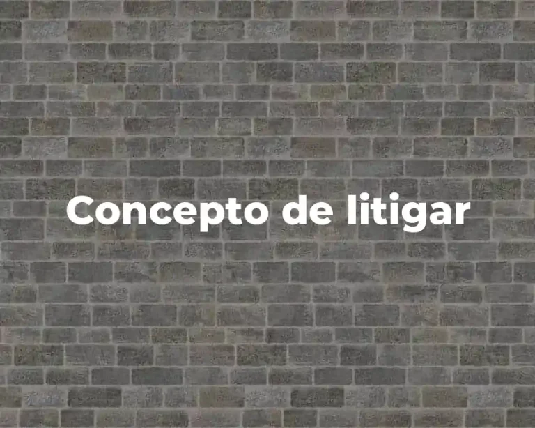Concepto de litigar