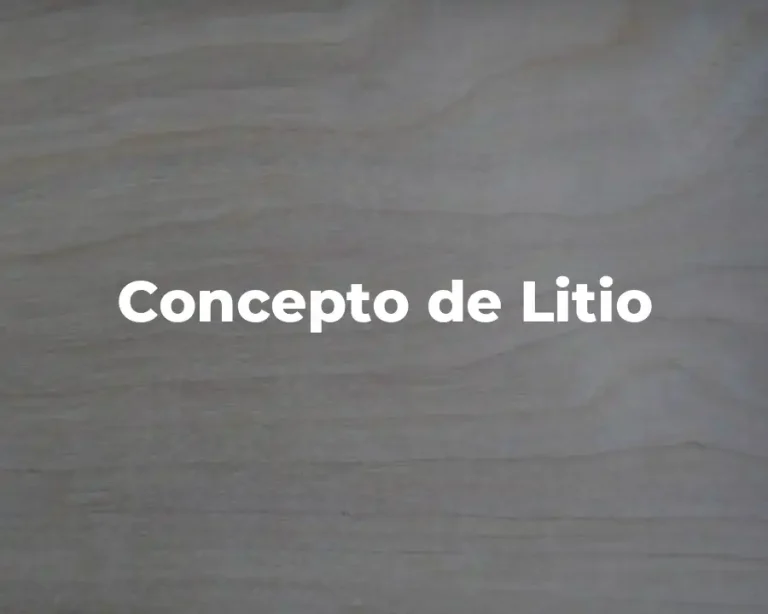 Concepto de Litio