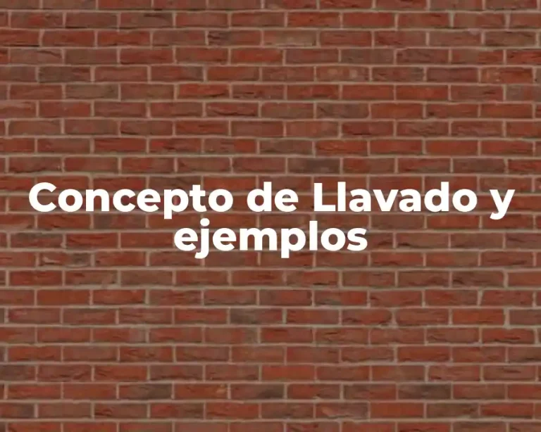 Concepto de Llavado y ejemplos