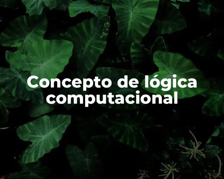 Concepto de lógica computacional