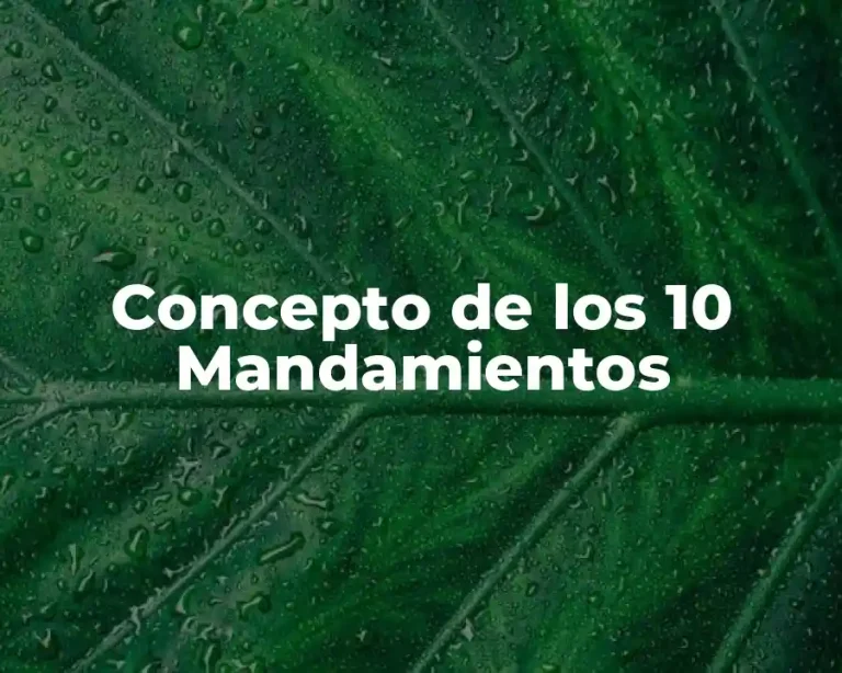 Concepto de los 10 Mandamientos