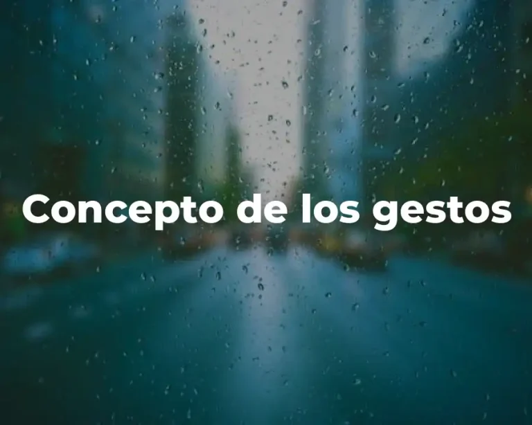 Concepto de los gestos