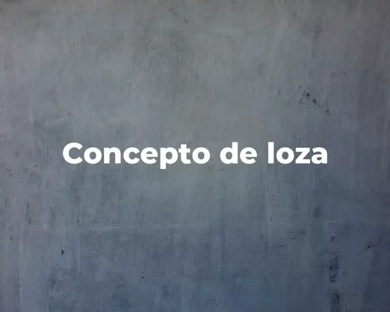 Concepto de loza