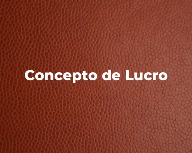 Concepto de Lucro