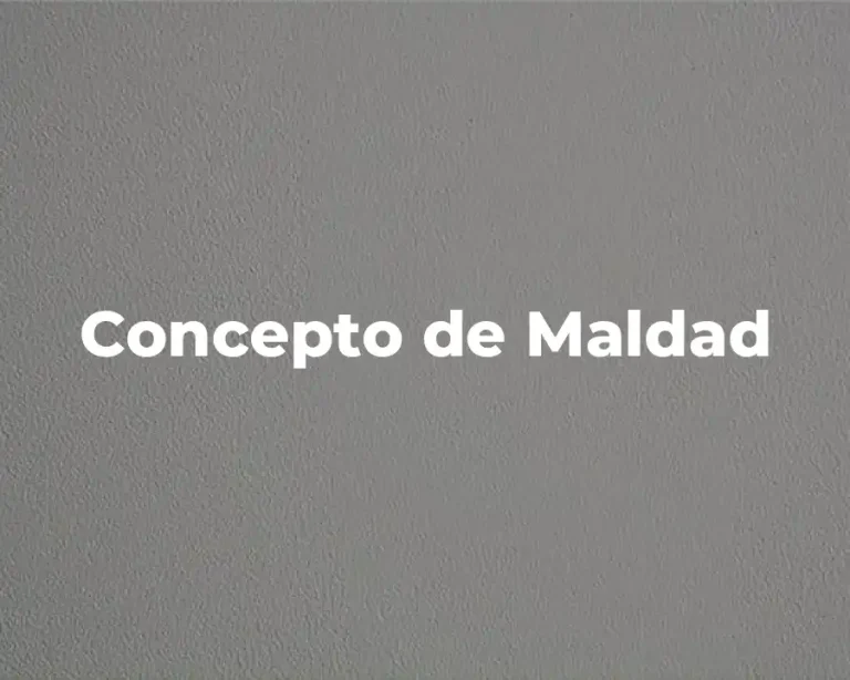 Concepto de Maldad