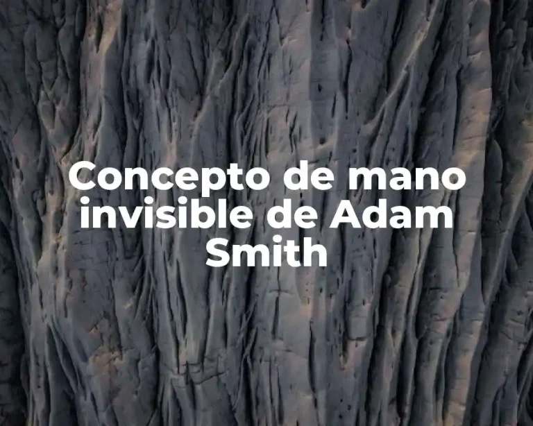 Concepto de mano invisible de Adam Smith