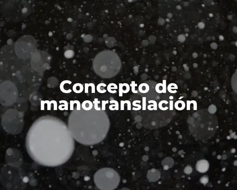 Concepto de manotranslación