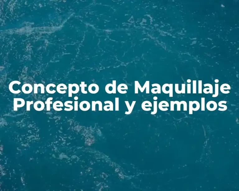 Concepto de Maquillaje Profesional y ejemplos