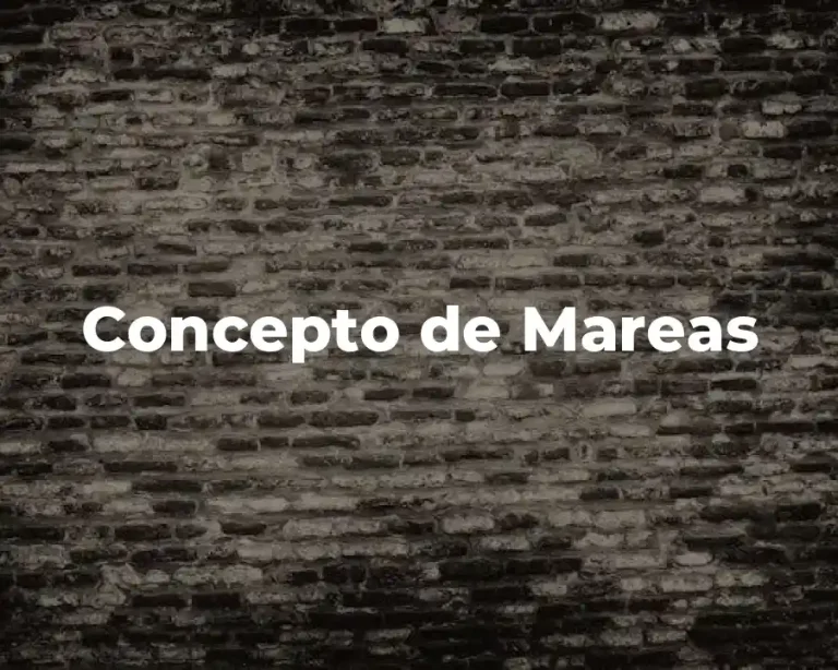 Concepto de Mareas