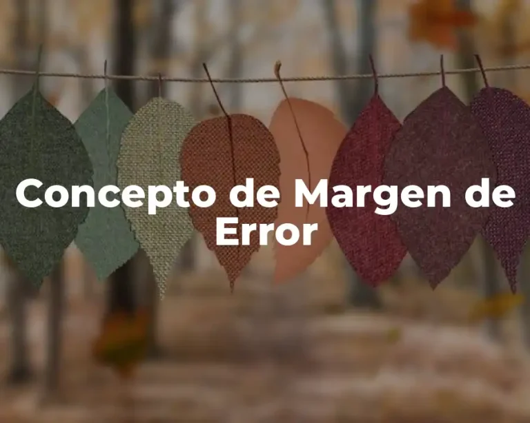 Concepto de Margen de Error