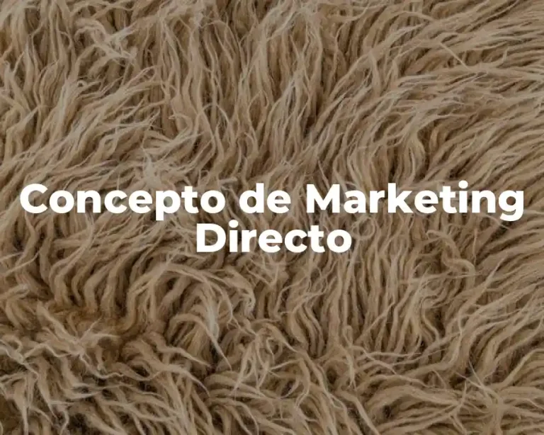 Concepto de Marketing Directo