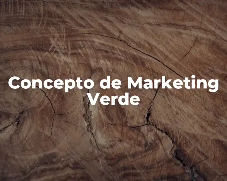 Concepto de Marketing Verde
